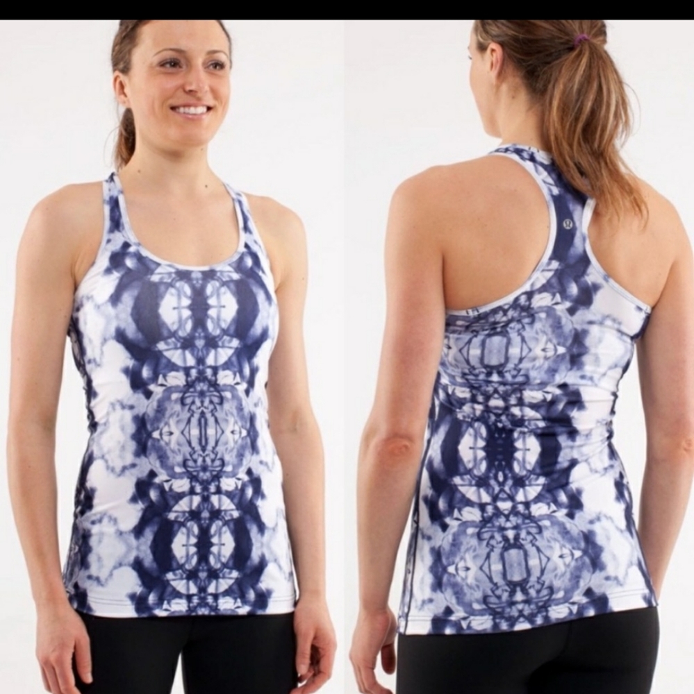 Lululemon Cool Racerback Ink Blot Indigo Tank